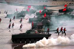 Red Chinese Amphibious Assault Troops in Taiwan
